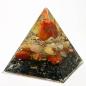 Preview: Orgonit Pyramide mit Carneol Bergkristall Gelbquarz Jaspis rot Hämatit Orgon Energie