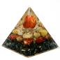 Preview: Orgonit Pyramide mit Carneol Bergkristall Gelbquarz Jaspis rot Hämatit Orgon Energie