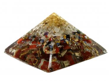 Preview: Orgonit Pyramide mit Citrin Bergkristall Jaspis rot Orgon Energie