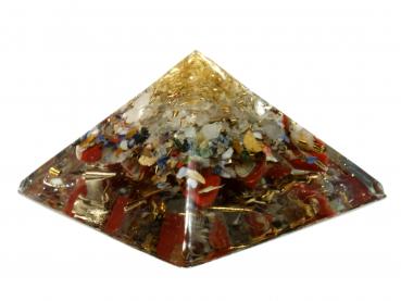Preview: Orgonit Pyramide mit Citrin Bergkristall Jaspis rot Orgon Energie