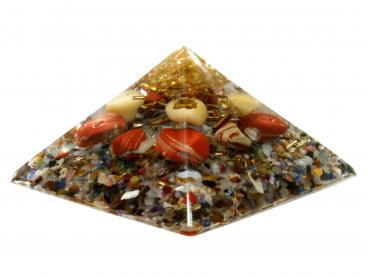 Preview: Orgonit Pyramide mit Citrin Jaspis rot Gelbquarz Orgon Energie