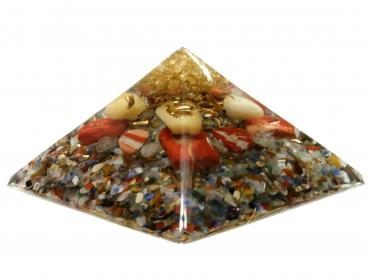 Preview: Orgonit Pyramide mit Citrin Jaspis rot Gelbquarz Orgon Energie