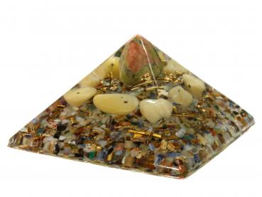 Preview: Orgonit Pyramide mit Epidot und Gelbquarz Orgon Energie