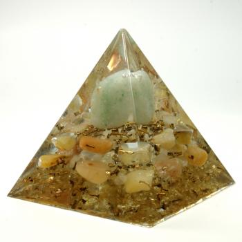 Preview: Orgonit Pyramide mit Aventurin Fluorit Gelbquarz Edelsteine Orgon Energie