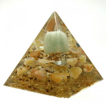 Preview: Orgonit Pyramide mit Aventurin Fluorit Gelbquarz Edelsteine Orgon Energie