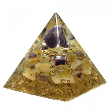Orgonit Pyramide Amethyst Fluorit Gelbquarz Edelsteine Orgon Energie
